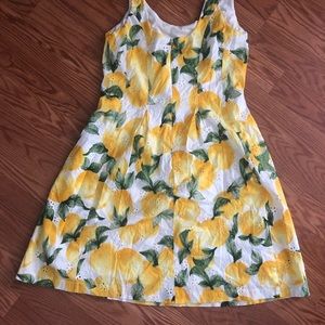 Anne Kline lemon print dress